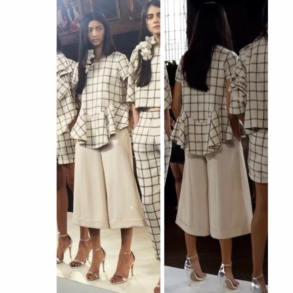 Runway KAELEN Crop Cream Pink Palazzo Pants 6 - Picture 2 of 8